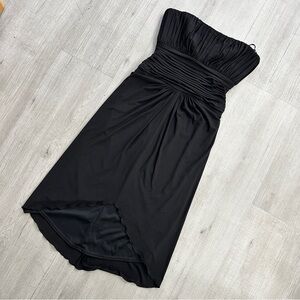 Tadashi Black Formal Strapless High Low Dress sz M